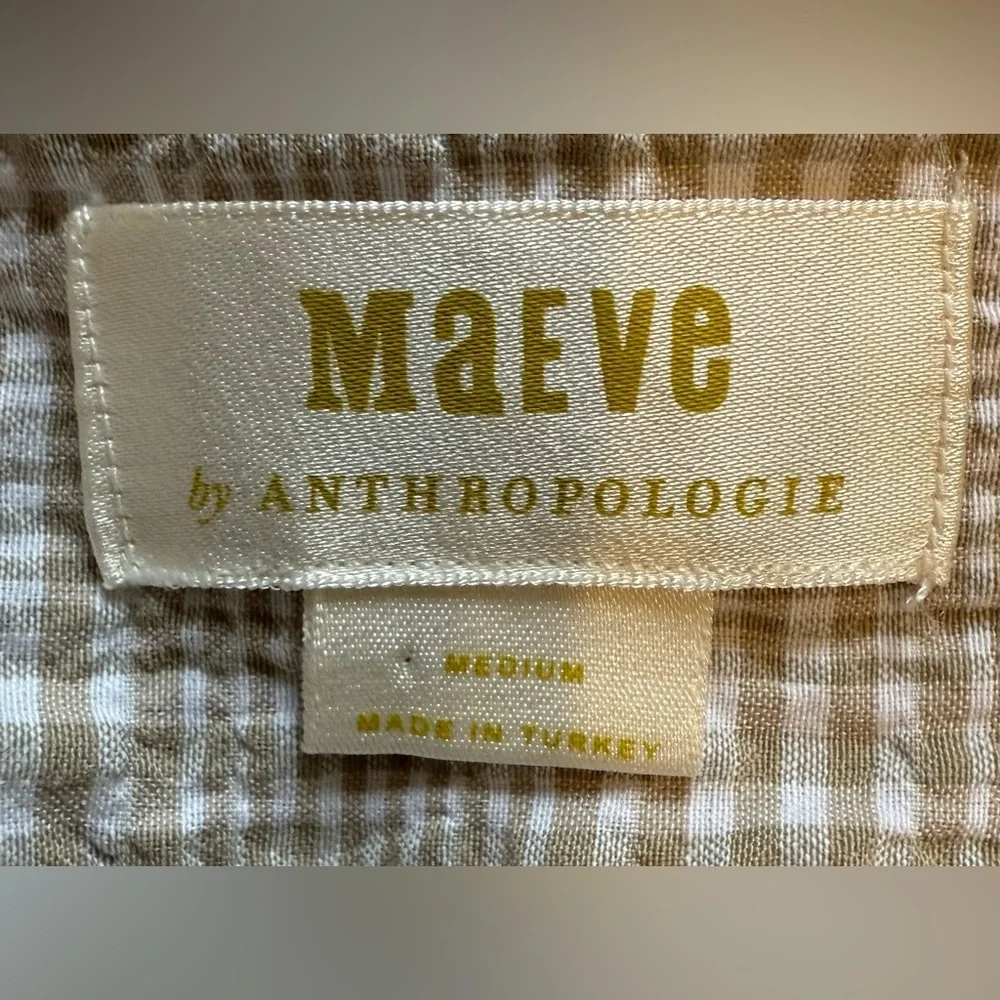 MAEVE Anthropologie Plaid Shirt Dress Medium - Picture 9 of 10